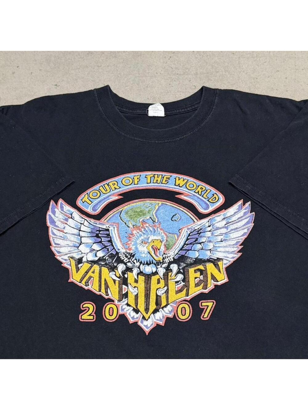 Anvil Men's Black and Multi Tshirt